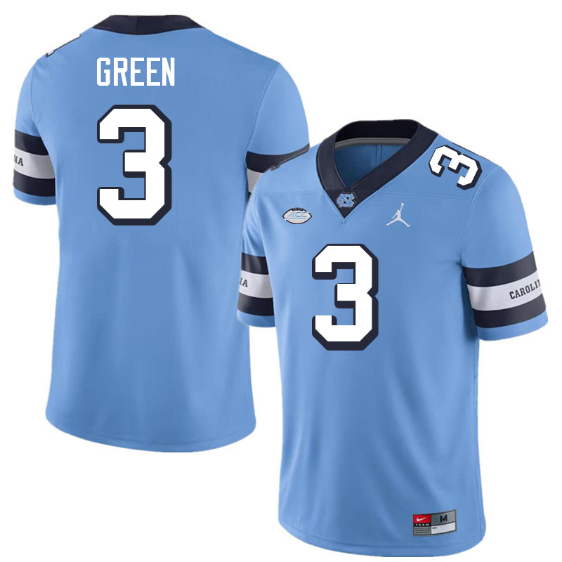 #3 Antoine Green North Carolina Tar Heels Jerseys,Apparels,Uniforms Stitched-Alternate Blue